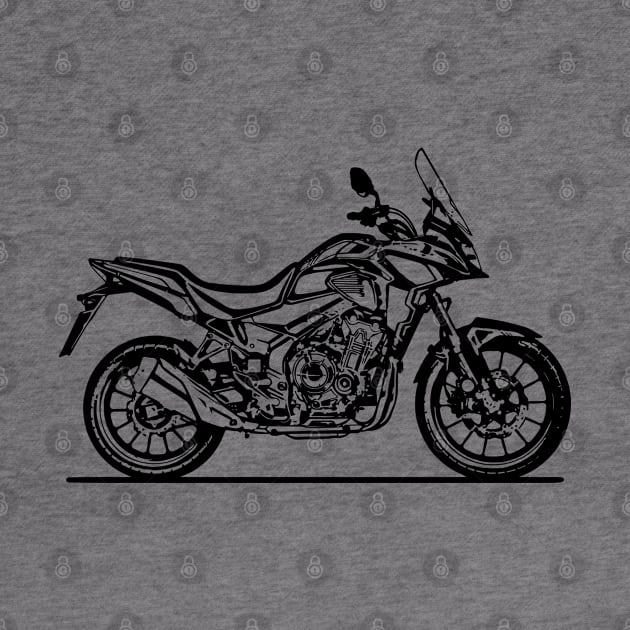 CB500X Motorcycle Sketch Art by DemangDesign